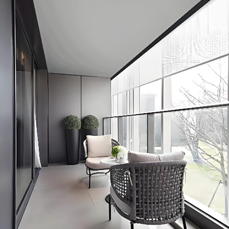 Cortinas de rolo externas sem trilhos